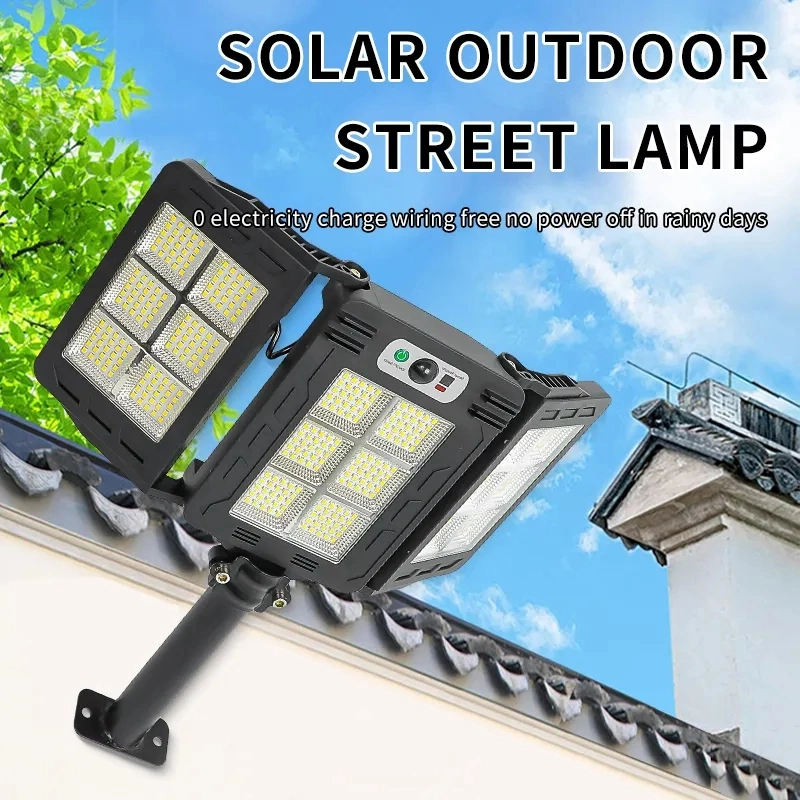 Lumière de rue pliable extérieure sans fil étanche capteur de mouvement LED solaire Feu de rue