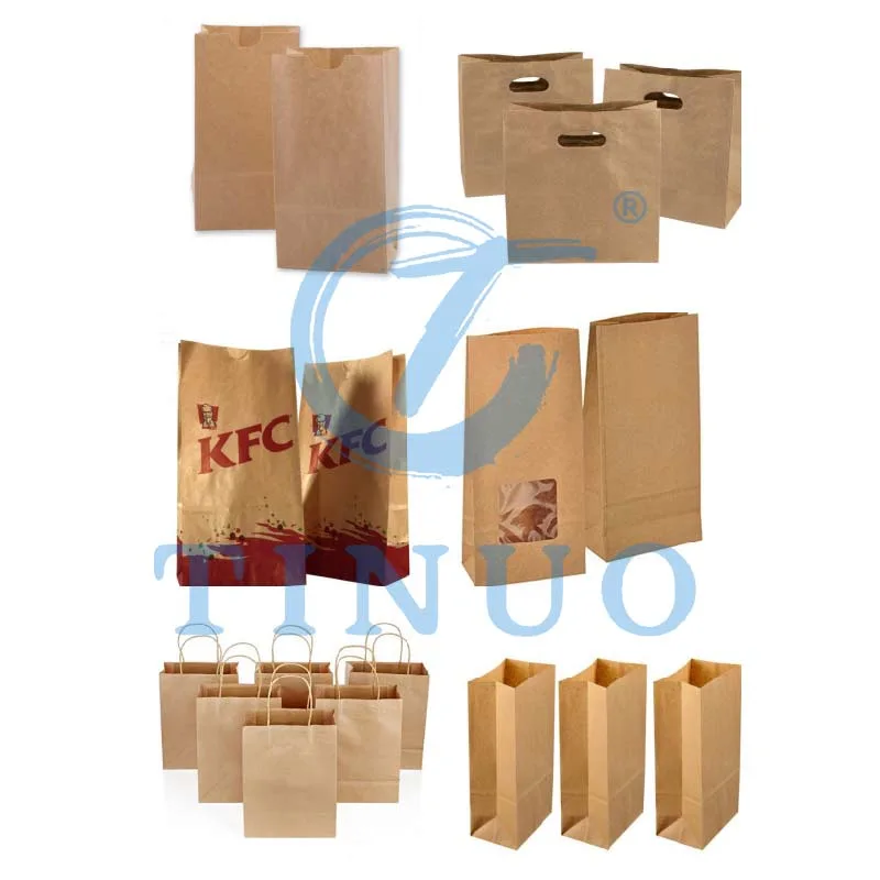 Shopping Kraft Paper Bag Making Machine / Paper Packaging Bags Making Machine / Craft Carry Paper Bags Production Line Price in China