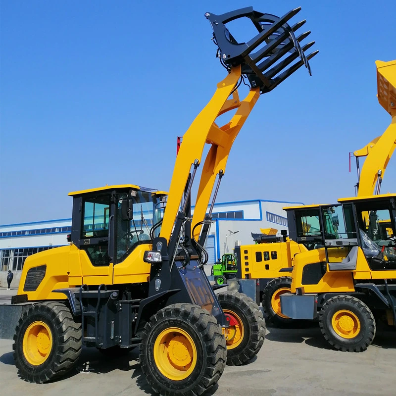 Wheel Loader with Wood Grab Mini Grapple Loader with 1.5 Ton Lift