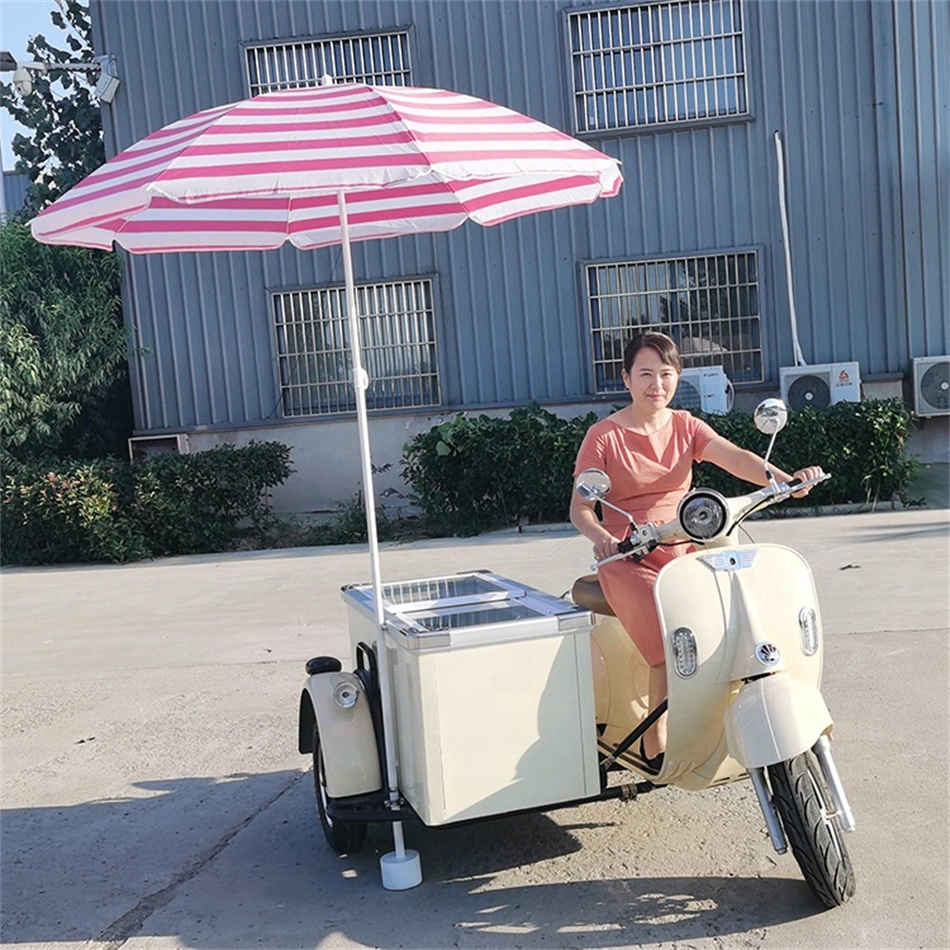 New Design Electric Motorcycle Popsicle Outdoor Ice Cream Kiosk Bicycle Tricycle Three Wheeler