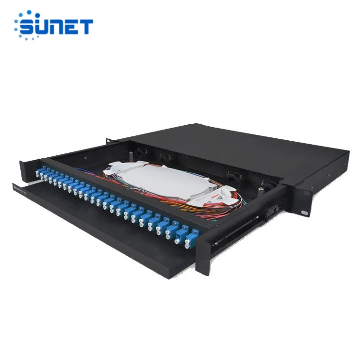 Wall Mounted 24 Port Sc/LC 1 U Fiber Optical Patch Panel Distribution Frame