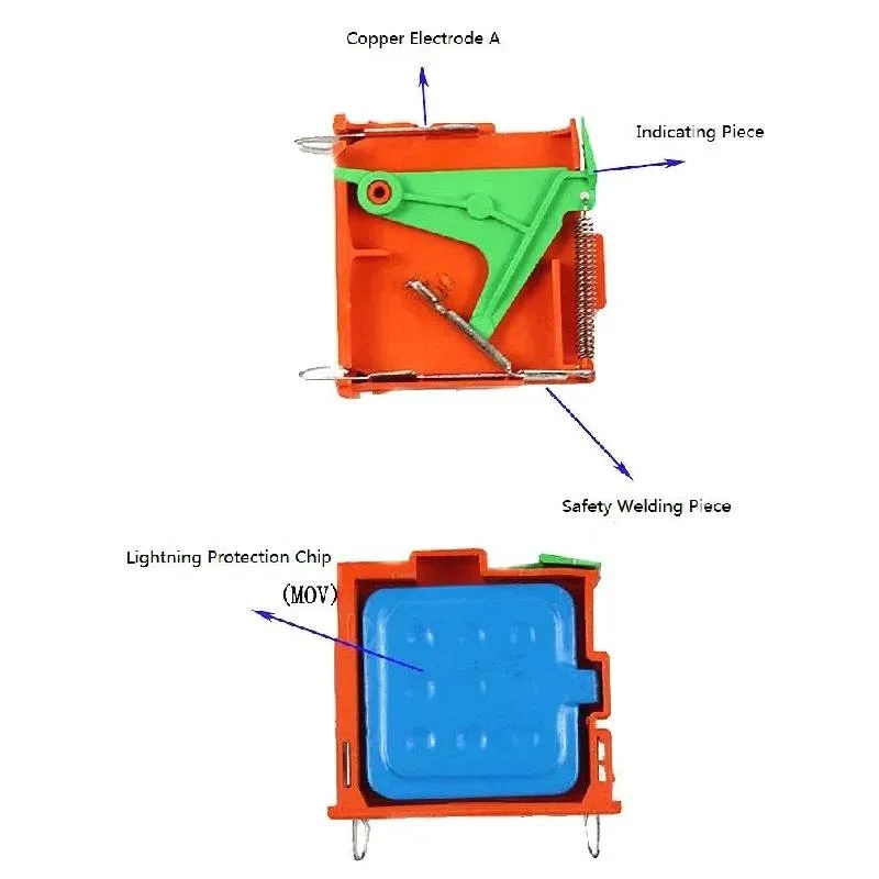 Zoii DC 500V 1000V SPD Surge Protective Device 20ka 40ka 60ka 2p Arrester Protector for PV Solar System