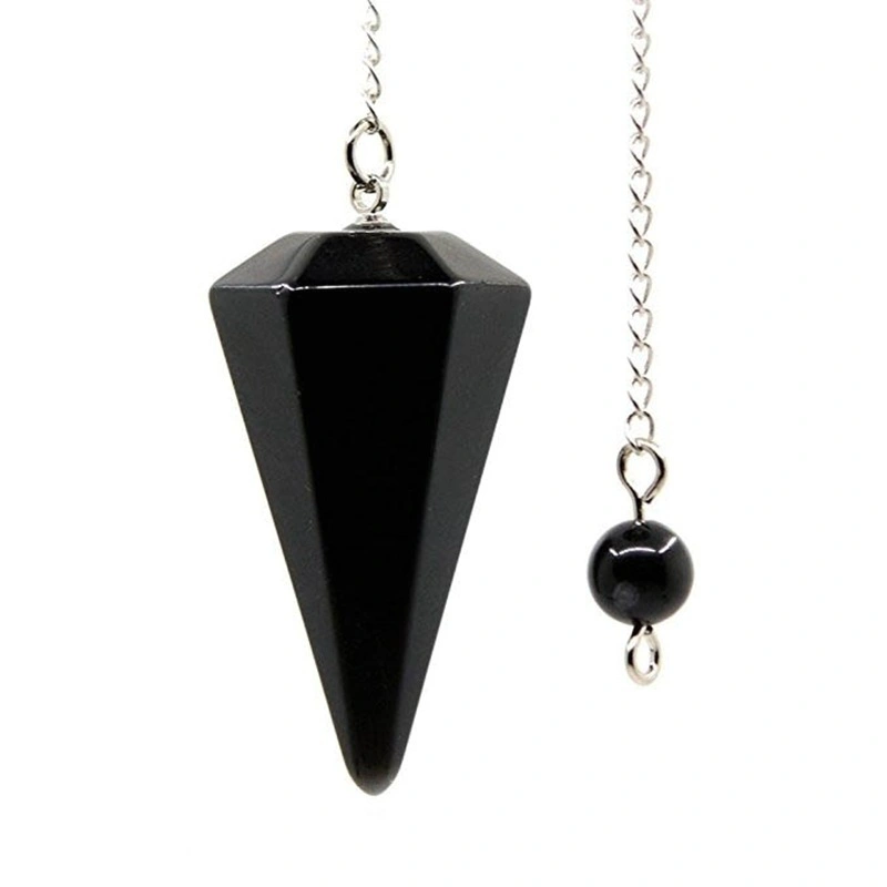 Crystal Hexagonal Pillar Cone Soul Pendant Necklace Cut Jewelry Gemstone Pendant<Esb01444>
