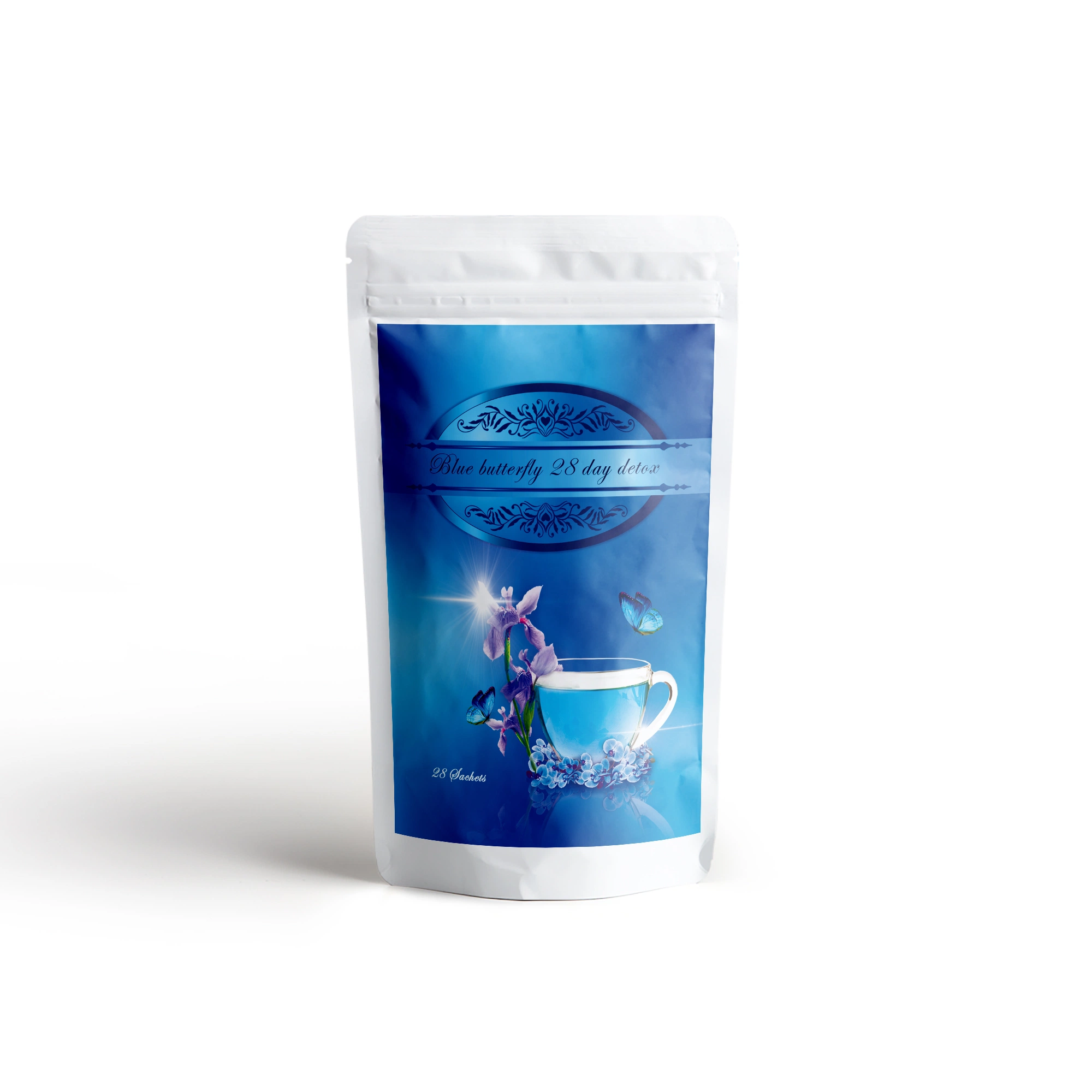 New Arrival Fast Body Slimming 28 Day Blue Butterfly Detox Tea Weight Loss Healthy Tea