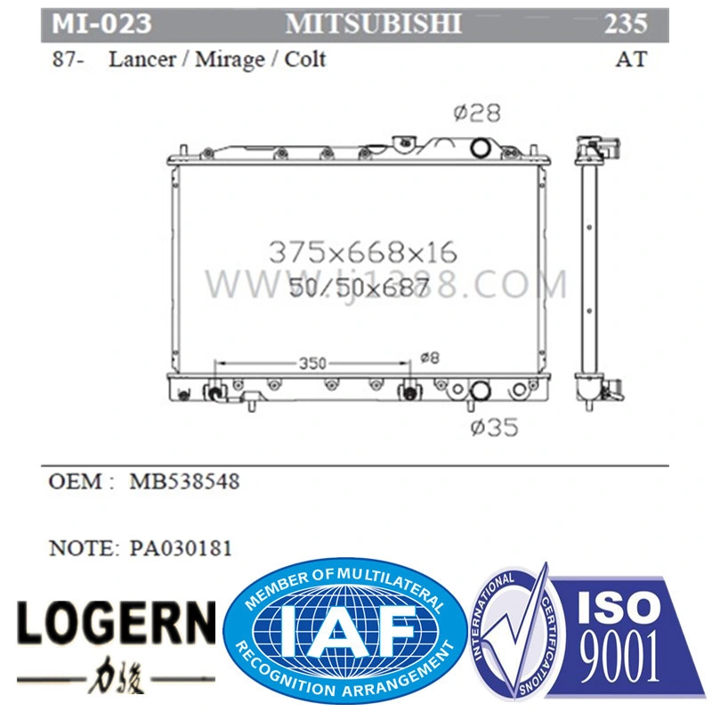 Mi-023 Engine Parts for Mitsubishi Lancer/Mirage/Colt&prime; 87-91 at Radiator Dpi: 235