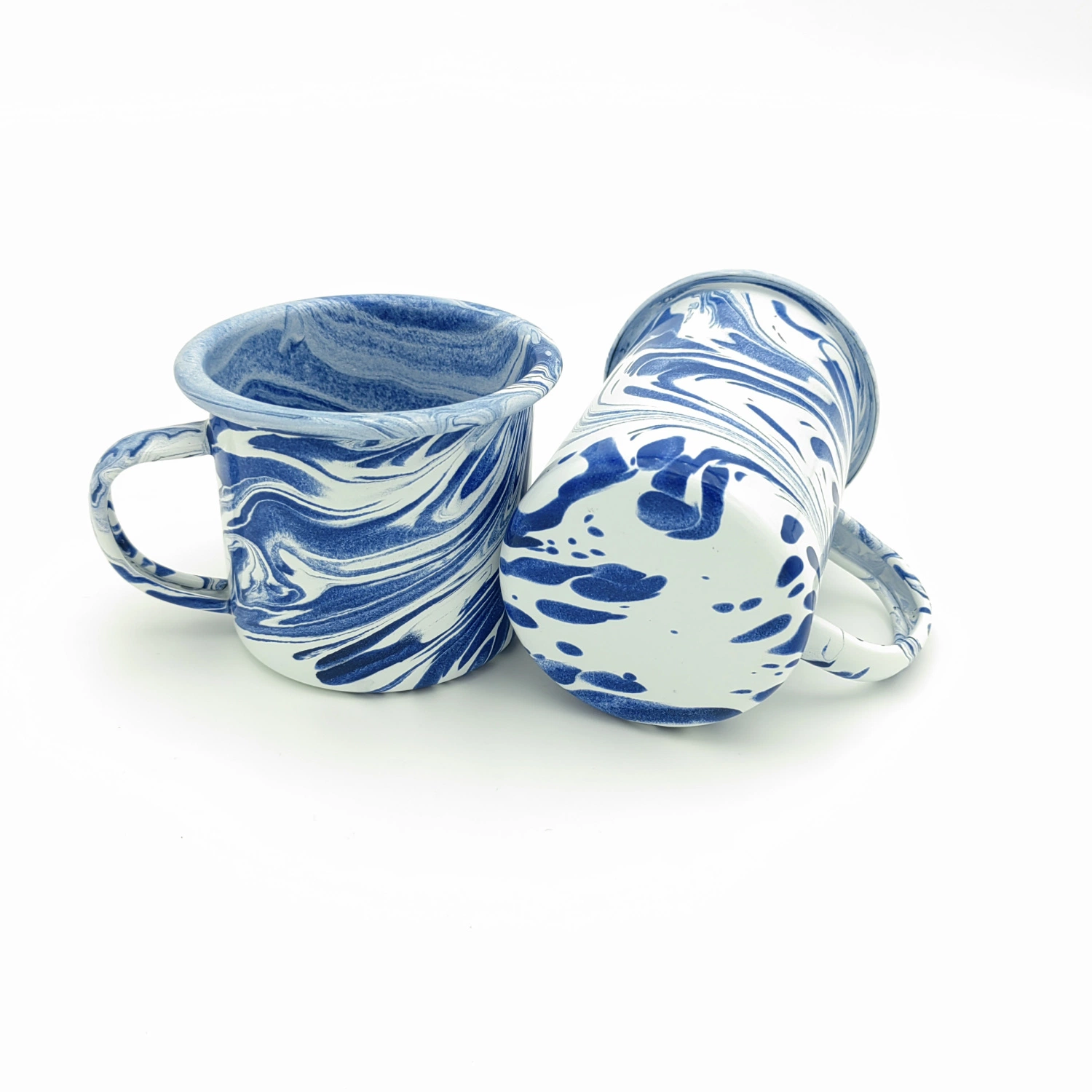 Enamel Marbled Cup Set Metal Coffee Mugs Water Enamel Mug Set