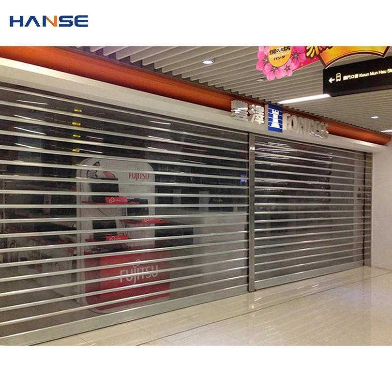 Poly Carbonate Door/Security Rolling Shutter Door/Transparent Poly Carbonate Automatic Roller Shutter Door for Mall