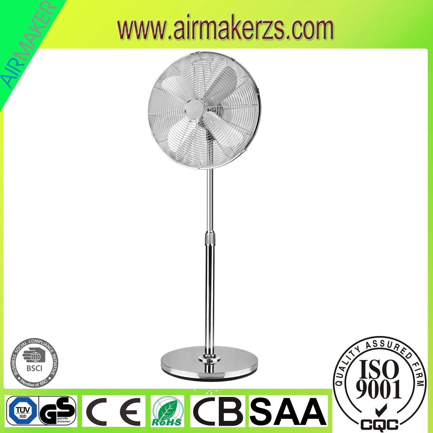 Factory Wholesale Powerful Stable Cooling 16inch Stand Fan/Electric Fan/Industrial Fan/Ventilateur with CE/GS