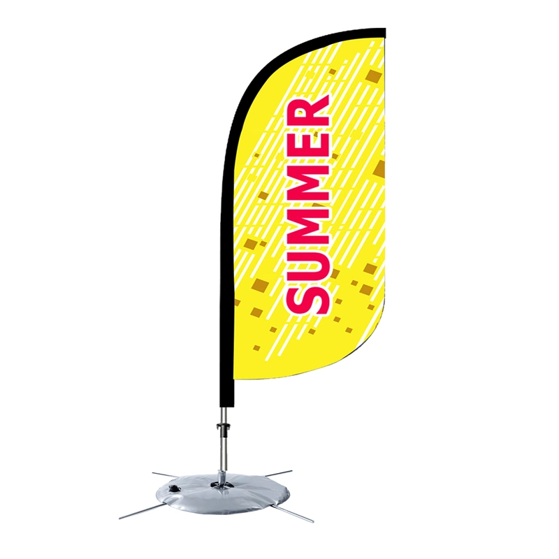 Knitted 100% Polyester Custom Printed Advertising Feather Flags