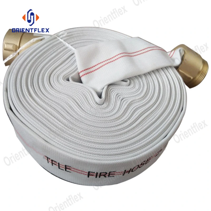 Verde azul amarillo forrado de caucho flexible reforzado plegable de mangueras de agua contra incendios