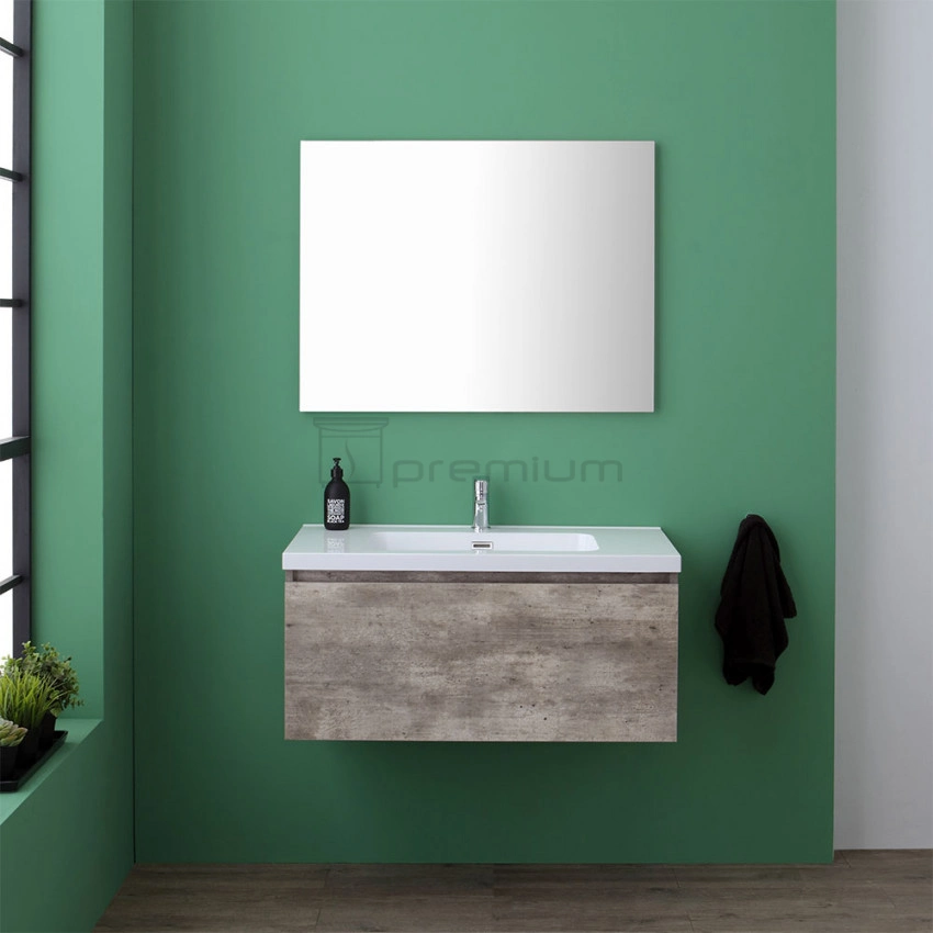 Modern Bathroom Cabinet with Basin and Mirror Hot Sell Melamine Bathroom Furniture Side Cabinet