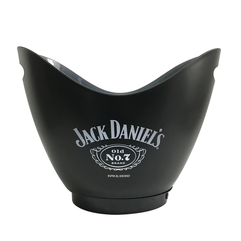 3.5L Bar Cooler for Beer Bottles Plastic Ice Bucket Laser Engraved Logo