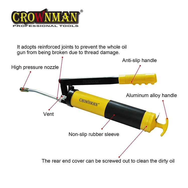 Crownman Hand Tools 500cc High-Quality Aluminium Alloy Hand Grease Gun