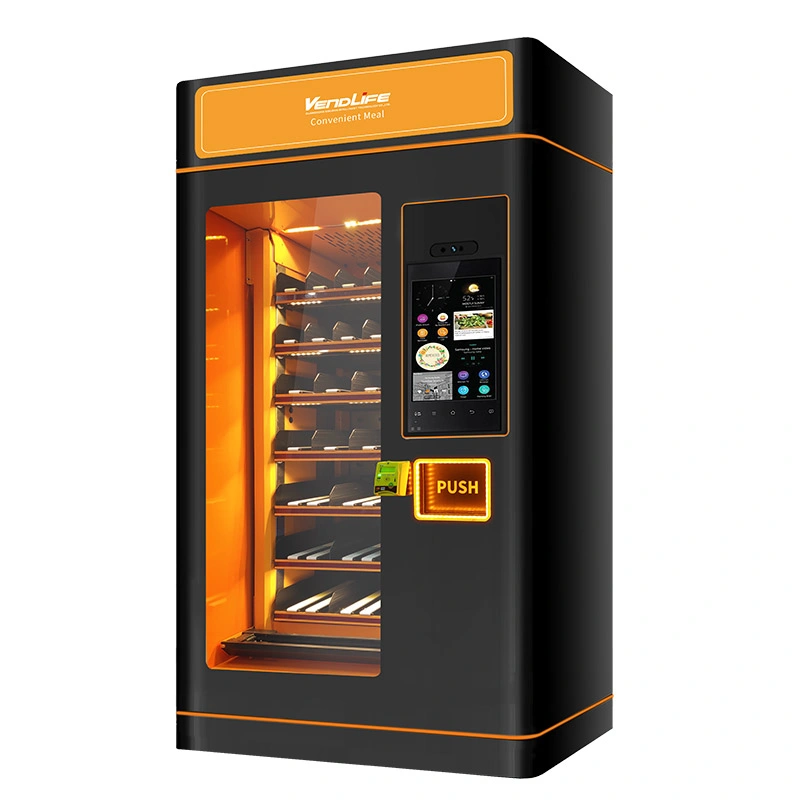 آلة بيع ذكية للطعام بيتزا آيس كريم آلة بيع وجبات خفيفة شاي عصير آلة بيع بشاشة تعمل باللمس ملصق آلة البيع