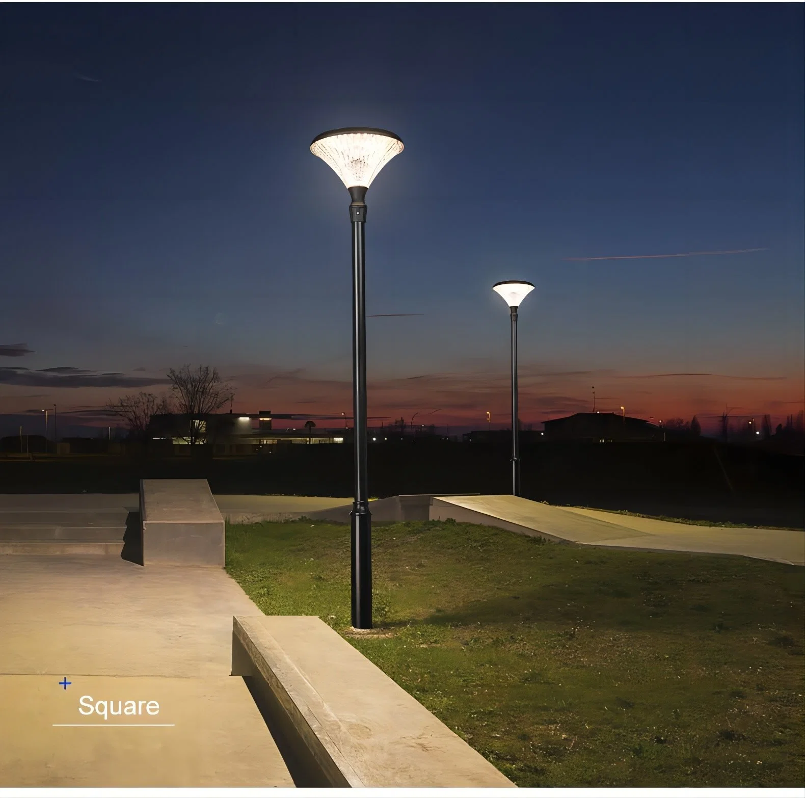 Nuevo diseño sensor todo en uno IP65 LED impermeable para exteriores Luz solar para Park Street Square