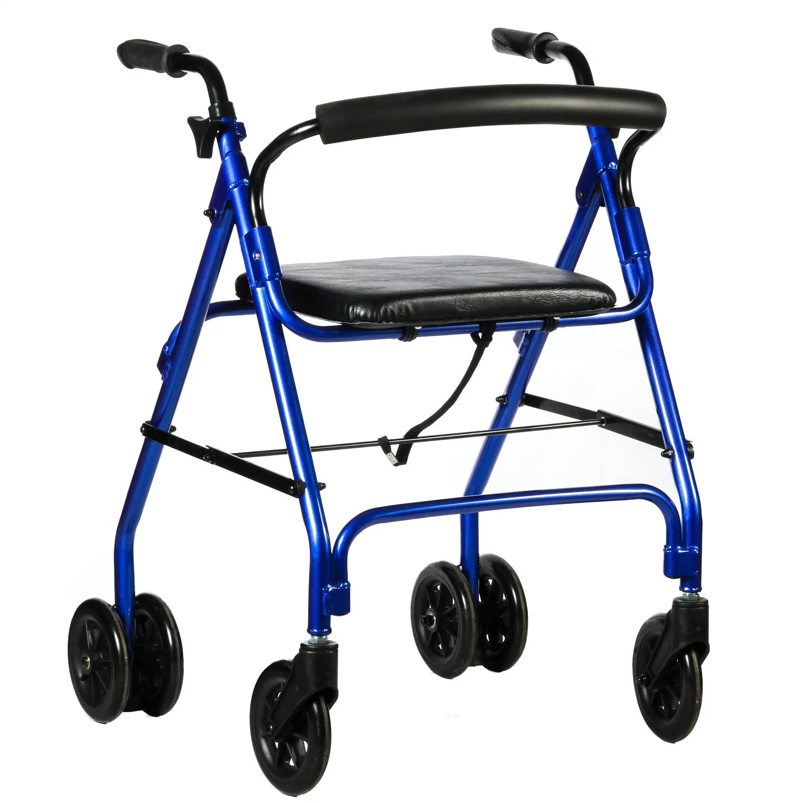 Press Braking Type Aluminum Rollator with Comfortable Sponge Seat