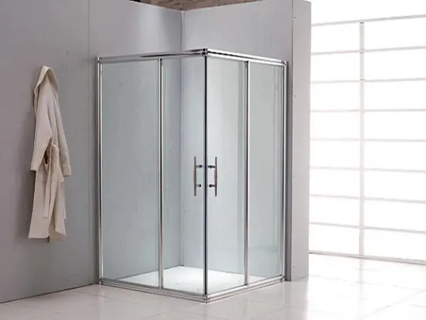 Shower Box with Two Handles Simple Design Tempered Glass