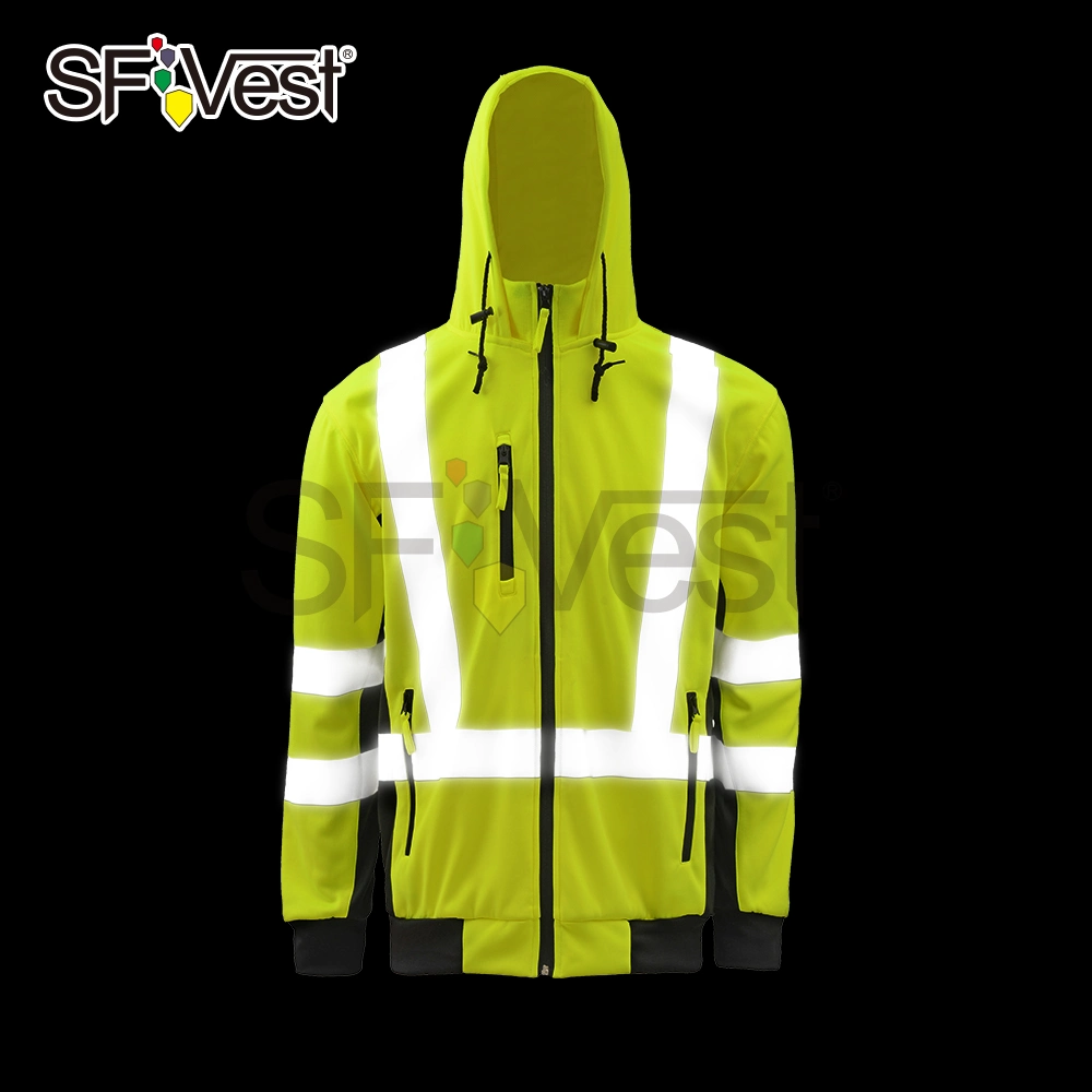 Running Protective Sweatshirt Hi Vis Safety Reflective Customized PPE Work Wear