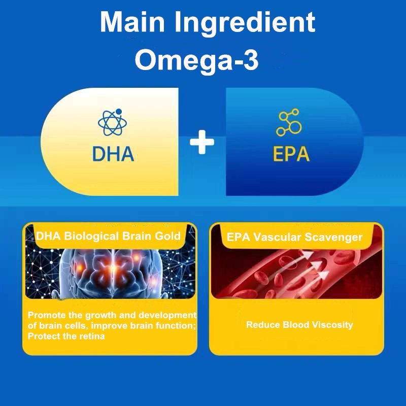 Regulation der Blutfunktion und Fischöl Kapseln Omega 3 Fischöl 100capsule