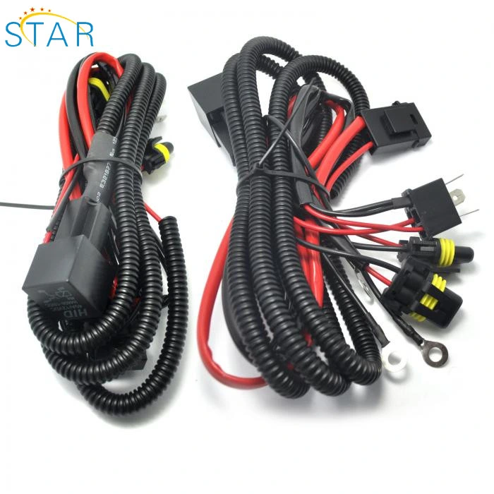 Factory Auto Car Universal Relay Wiring Harness for All HID Single Kit H1, H3, H4, H7