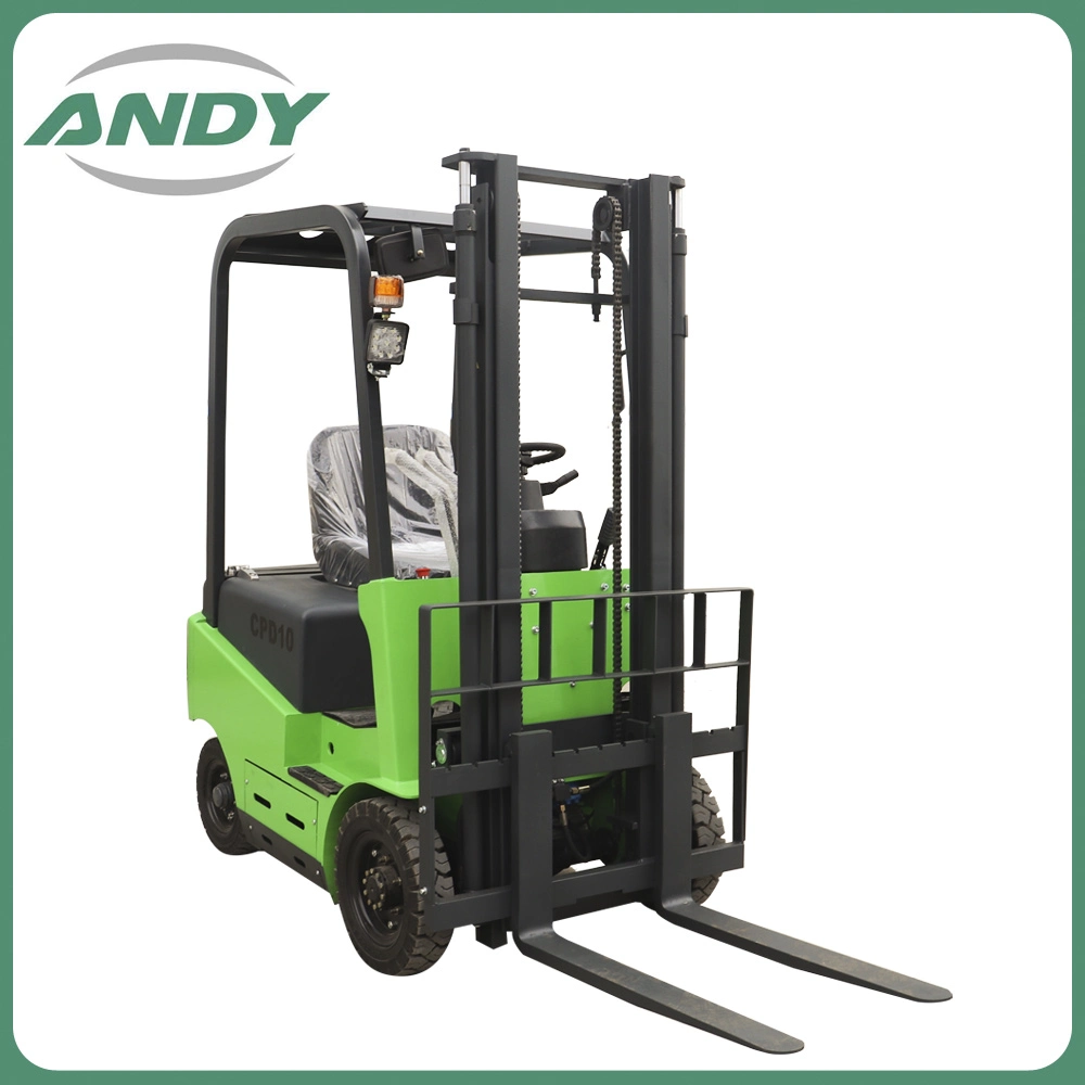 1ton 1000kg Lifting Height 3500mm 3.5m Four Wheel Battery Operated Mini Electric Forklift Equipment