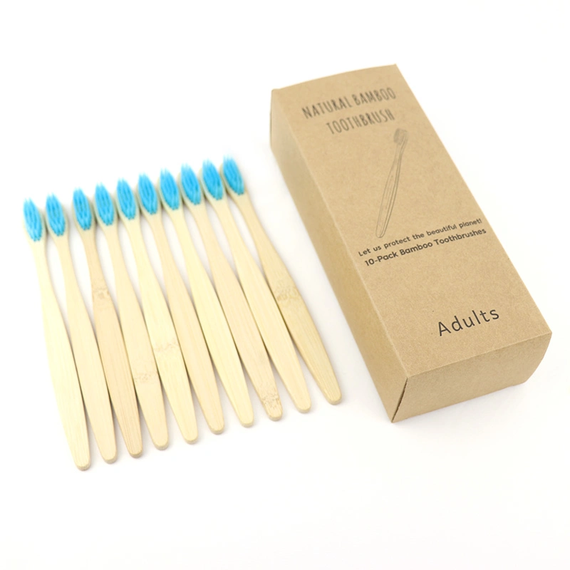 10pcs Cepillo de Dientes el cuidado personal adulto Bambootoothbrush biodegradables