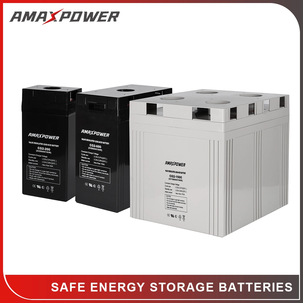 2V 600ah Deep Cycle AGM Lead Acid Battery for Solar/Wind Power System