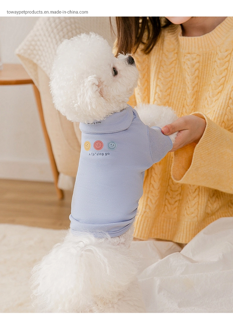 Classic Dog Plain Clothes Pup Apparel Printing Pet Polo Shirt