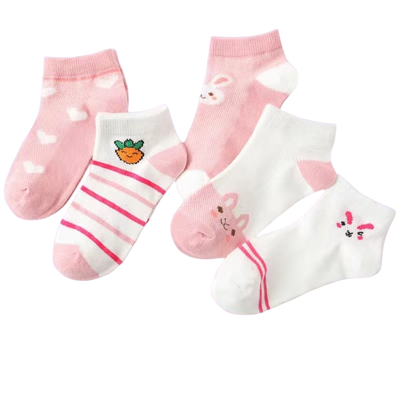 Anti Bacterial Breathable Skin-Friendly Kids Colorful Cotton Boys and Girls Trainer Low Cut Soft School Sock