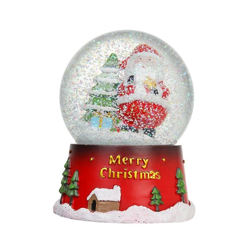 2023 Xmas Santa Souvenirs Snow Globes Christmas Globe Shoe Shaped Ceramic