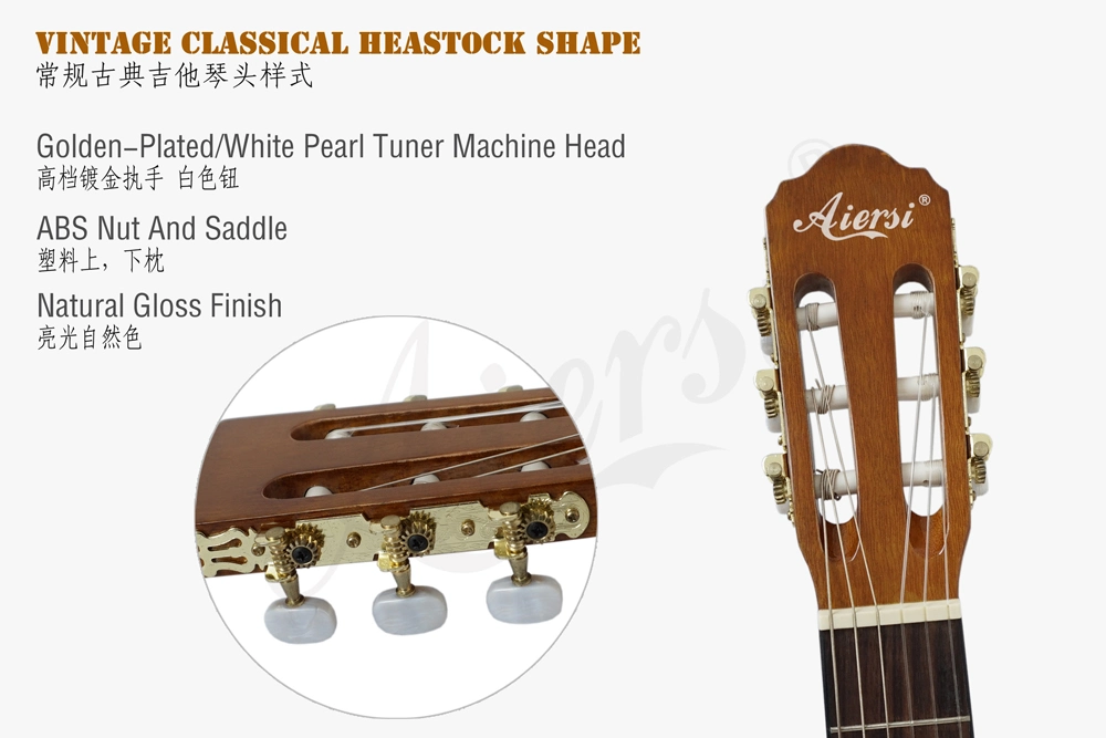 Aiersi Marke Handgemachte Cutway Electric Holz Classic Gitarre