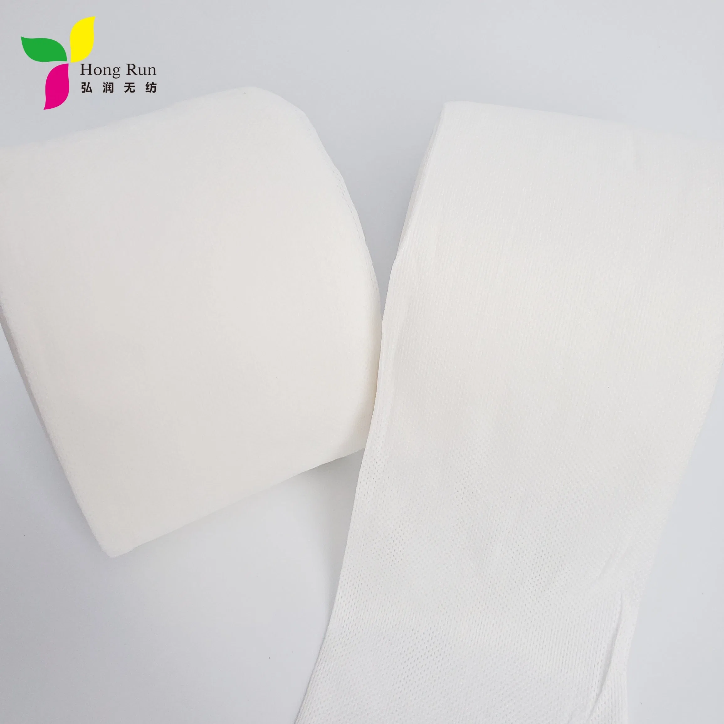 Plain Disposable Nonwoven Fabric Dual Use Dry Face Towel Tissue in Rolls