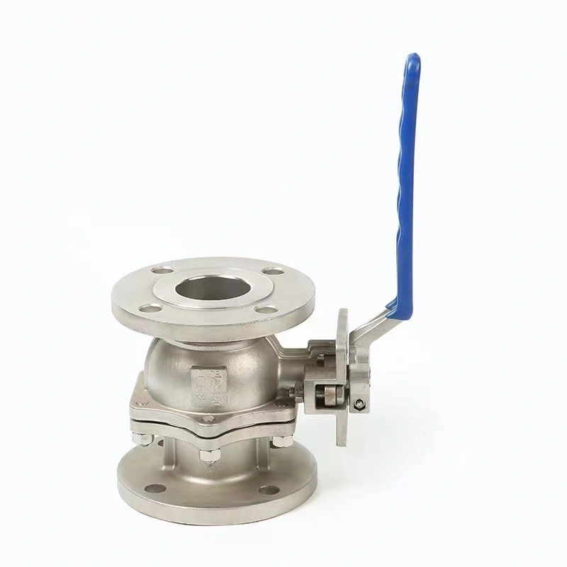 Investment Casting Building Material DIN Three Way Industrial Flange Floating Ball Valve with Mounted Pad Wcb/SS304/SS316