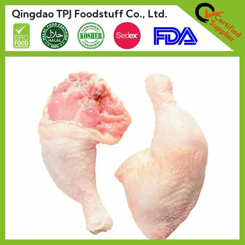 Bqf poulet halal congelé viande de jambe avec la peau