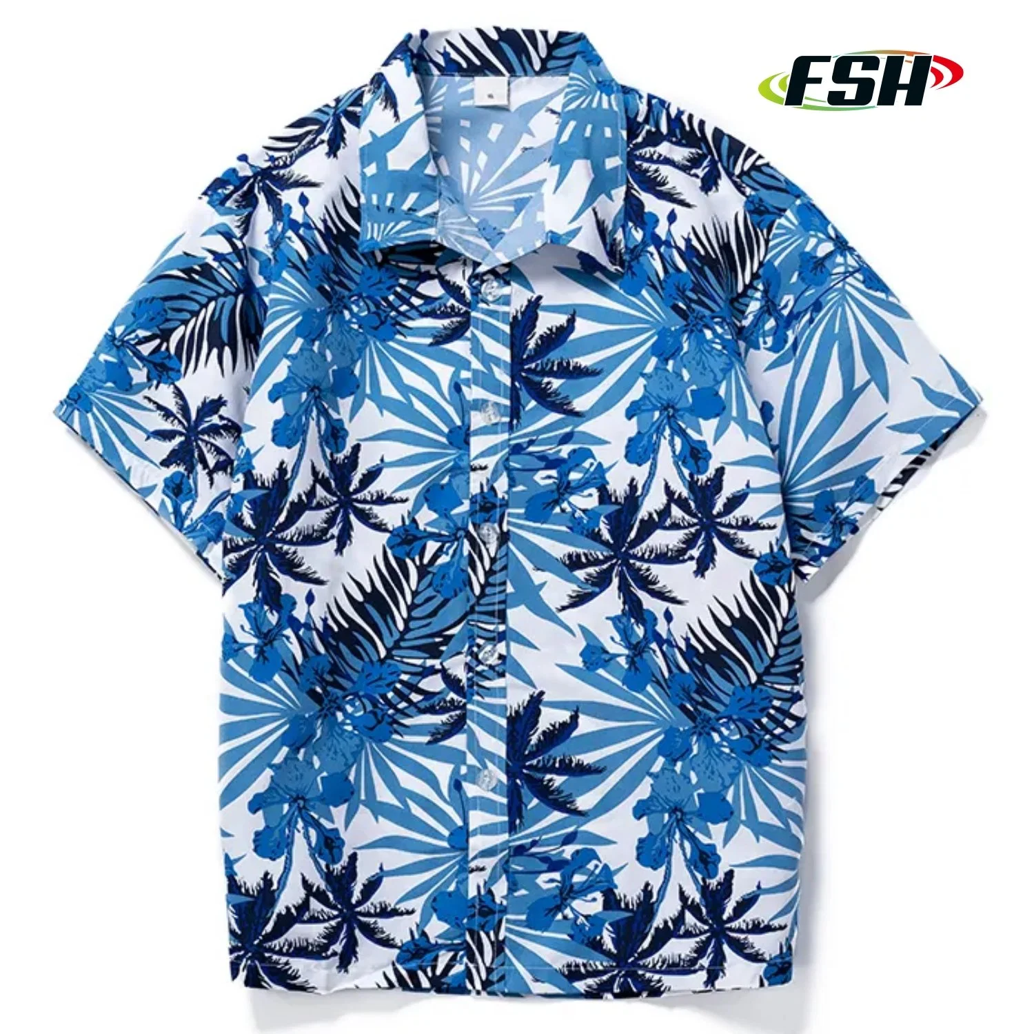 Wholesale/Supplier Custom Printed Beach Holiday Quick Dry Polyester Button Down Hawaiian Shirt