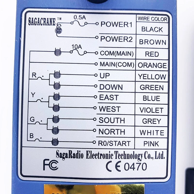 O SAGA L8b 6 chaves sem fios industriais Guindaste Guindaste Rádio Controle Remoto