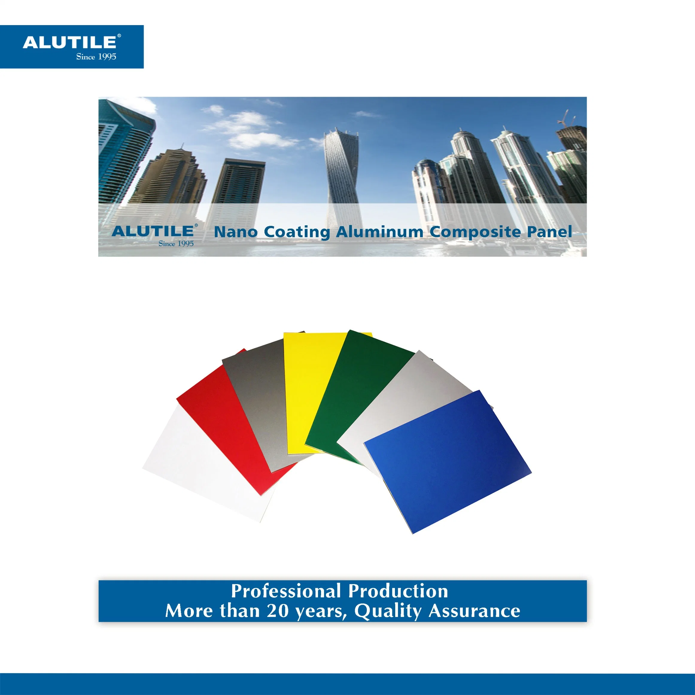 Alutile Brand High quality/High cost performance  Aluminum Composite Panel for Curtain Wall Decoration Material