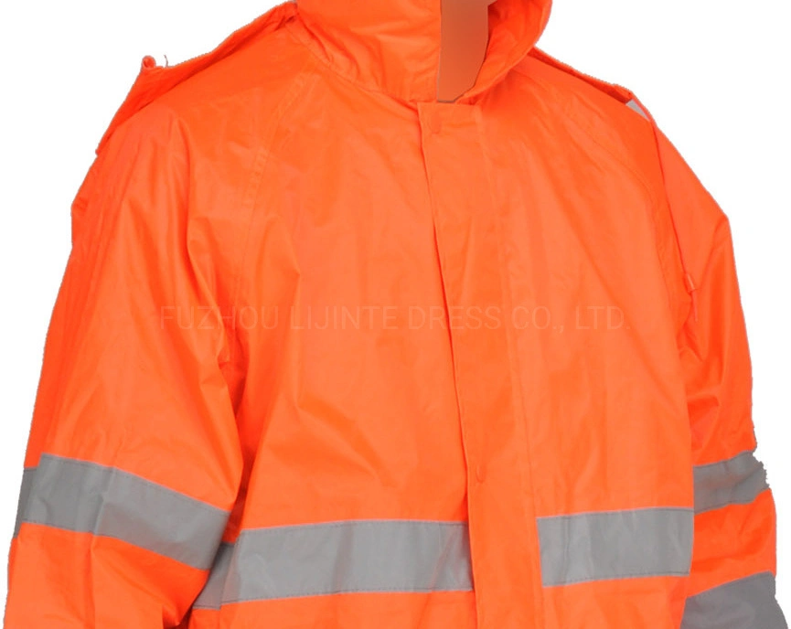 Alta Visbility adultos invierno Ropa de trabajo de seguridad Traje Largo impermeable