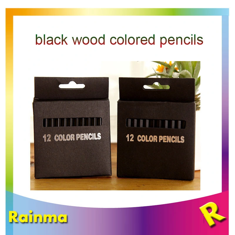 3.5" Black Wood Colored Pencils Are Used for Student Drawings