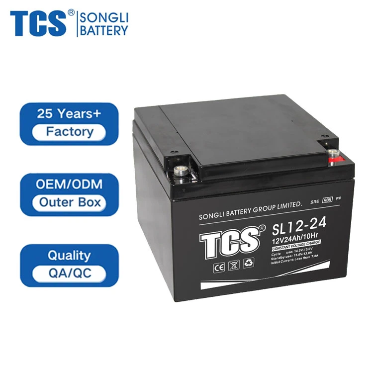TCS SL12-24 DC 12V 24Ah batería de plomo ácido para electricidad Juguetes