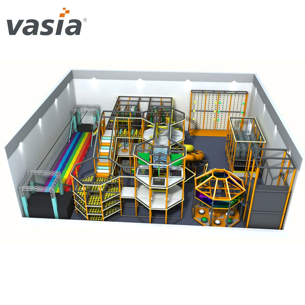 Professional Climbing Wall Colorful Children Soft Play Games Jumping Indoor Trampoline