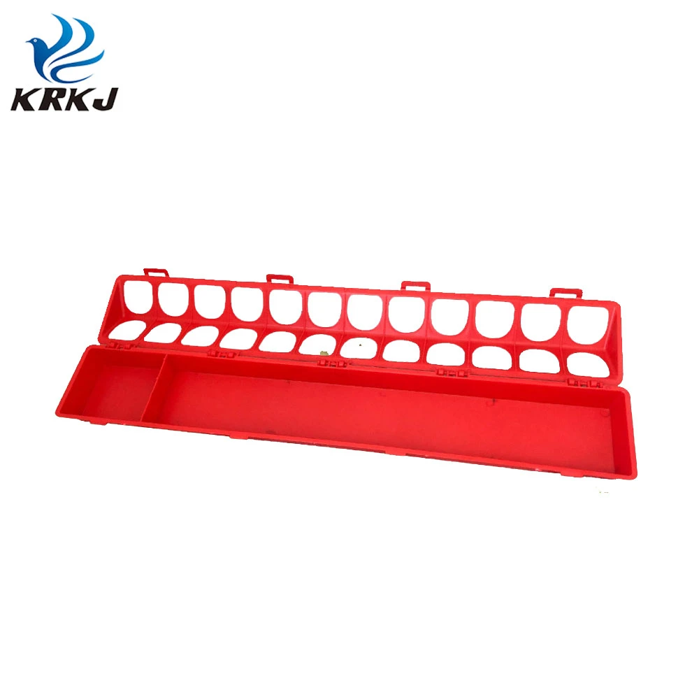 Plastic Flip Top Chicken Poultry Feeder Trough Chicken Pheasant Feeding Bucket Farming Tool Equipment