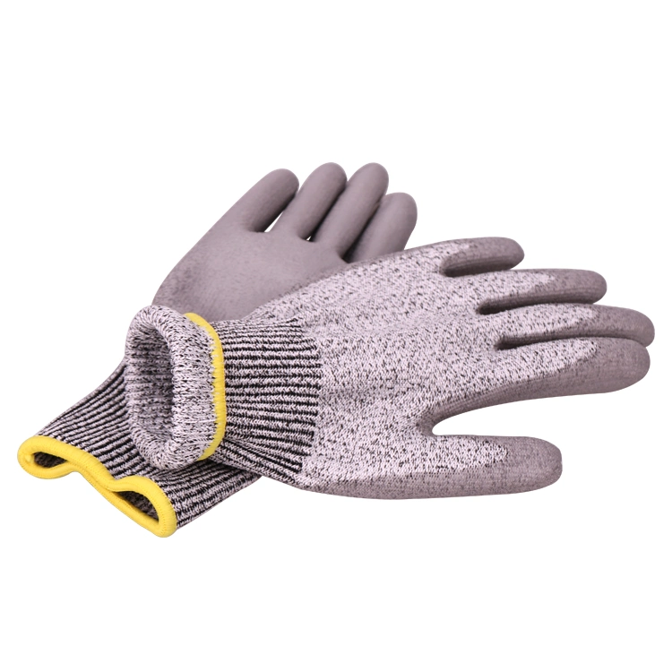 Xingyu 13G Cut 5 Hppe PU Safety Gloves /Hand Gloves/Work Gloves with Great Cut Resistance