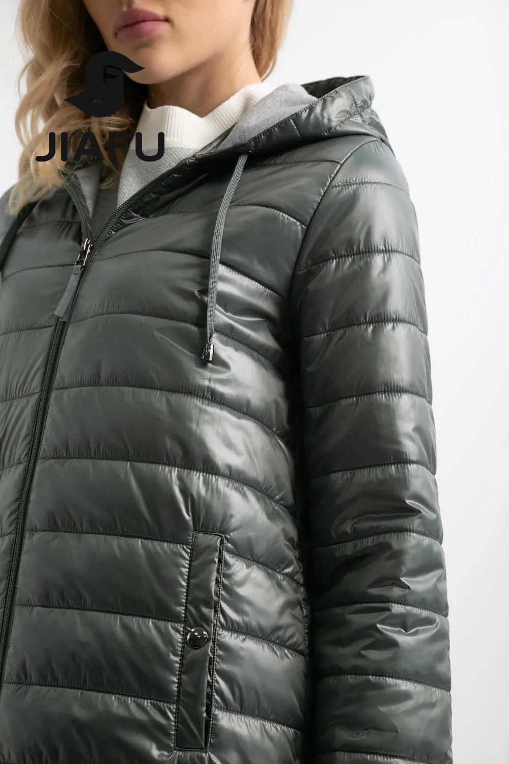 New Design Fashion Women Customized Light Weight Casual Quilted Padding Jacket Coat