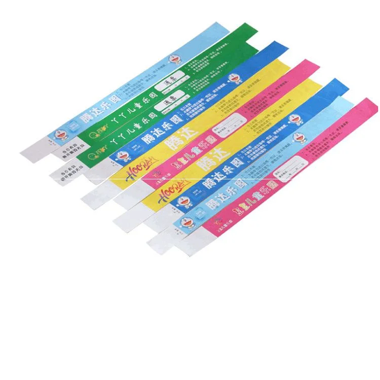 Reusable NFC Paper Wristband 13.56MHz Printable Custom Qr Code DuPont Paper Wristband