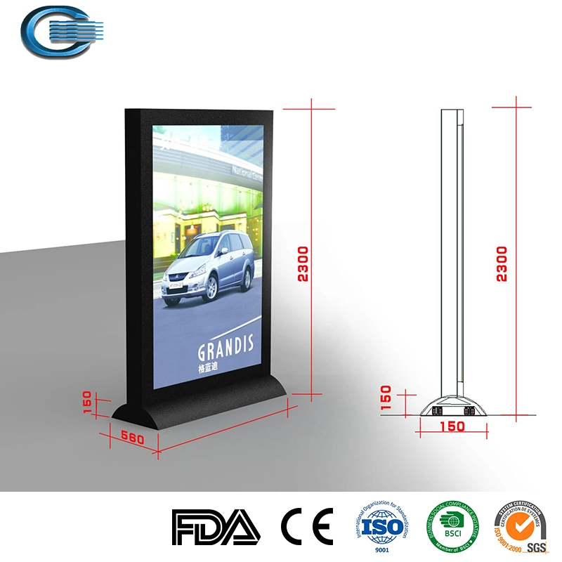 Huasheng Sign Profile Backlit Fabric Advertising Lightbox Advertising Light Box LED