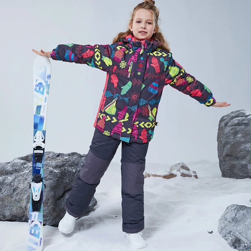 Free Sample Kids Waterproof Ski Jacket and Pants Windproof Drop Shipping