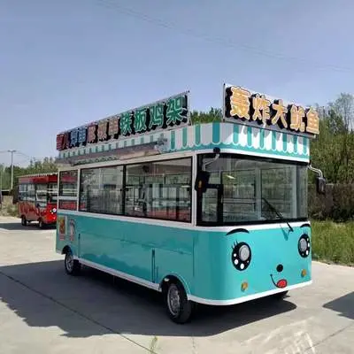 Carro de alimentação eléctrico de quatro rodas com equipamento de cozinha