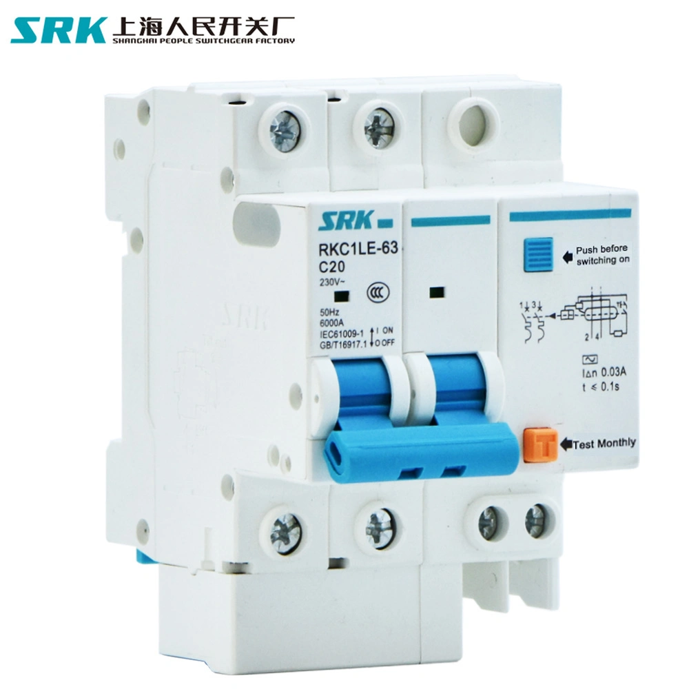 230V 240V 400V 415V AC 3 Phase 63 AMP 63A Electric Earth Leakage Circuit Breaker with Overload ELCB RCBO RCD