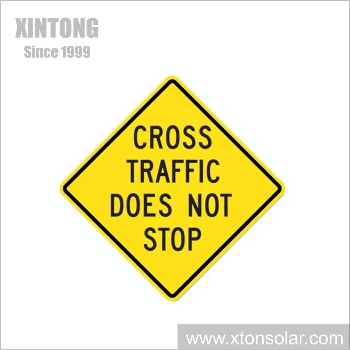 Cheap Price Yellow Triangle Plastic Xintong 60mm Solar Traffic Reflective Material Road Sign